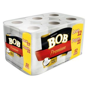 Papel Higiênico Bob Folha Dupla 30M C/12 Unid