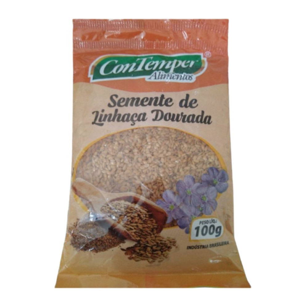 Semente de Linhaça Contemper Dourada 100g | Bretas Supermercado