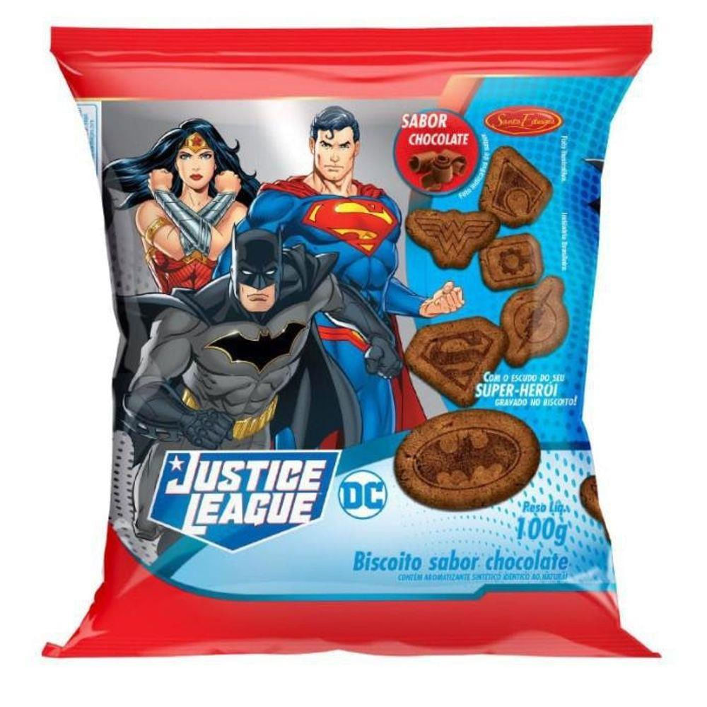 Biscoito Amanteigado Santa Edwiges Liga da Justiça Chocolate 100g
