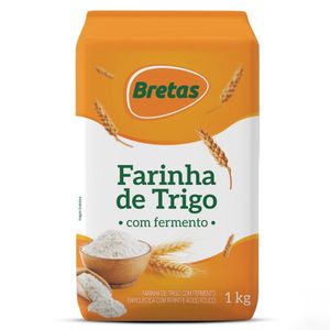 Farinha de Trigo Bretas c/ Fermento 1Kg