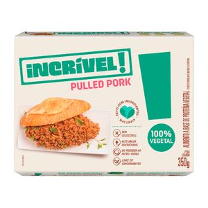 Pernil Incrível! 100% Vegetal Desfiado c/ Molho Barbecue Caixa 350g