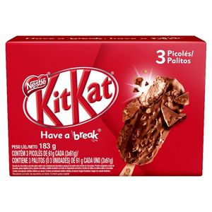 Pack Picolé Kitkat Nestlé 183g c/ 3 Unid