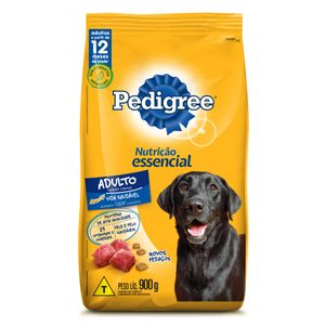 Alimento p/ Cães Pedigree Nutrição Essencial Adultos 12+ Carne Pacote900g