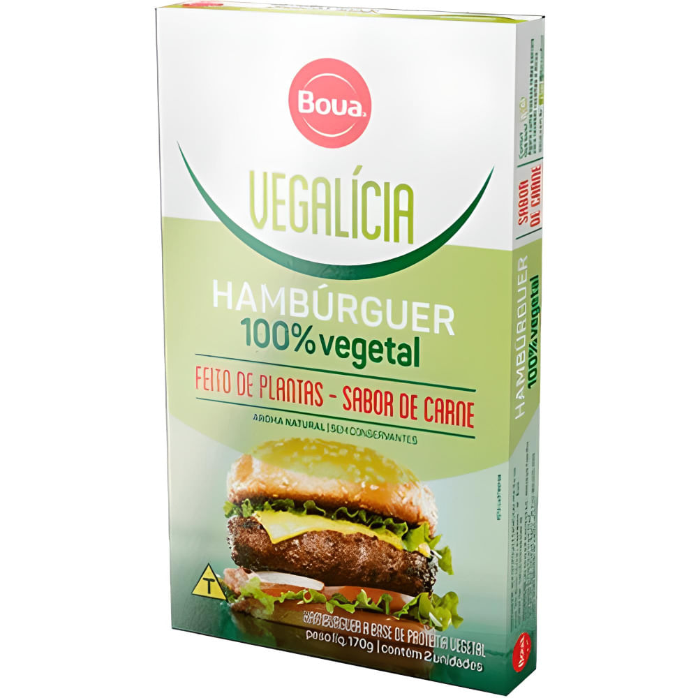 Hambúrguer Boua Vegetal Congelado 170g | Bretas Supermercado