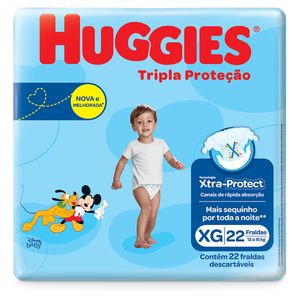 Fralda Descartável Huggies Tripla Proteção Jumbo XG com 22 Unid