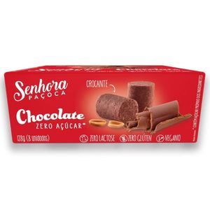 Paçoca da Senhora 50% Zero Açúcar Chocolate 136g