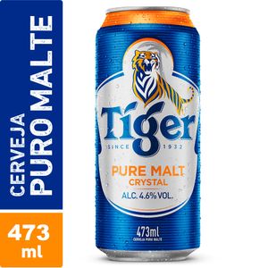 Cerveja Tiger Lager Puro Malte Crystal Lata 473ml