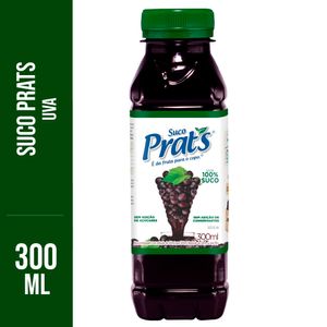 Suco Prats s/ Adição de Açúcar Uva Garrafa 300ml