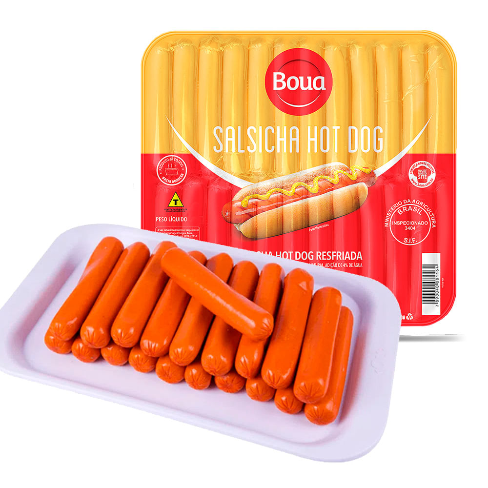 Salsicha Hot Dog Boua Resfriada Peça | Bretas Supermercado