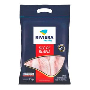 Filé de Peixe Tilápia Riviera Iqf Congelado 800g