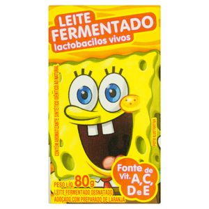 Leite Fermentado Bob Esponja Tradicional 80g com 6 Unidades