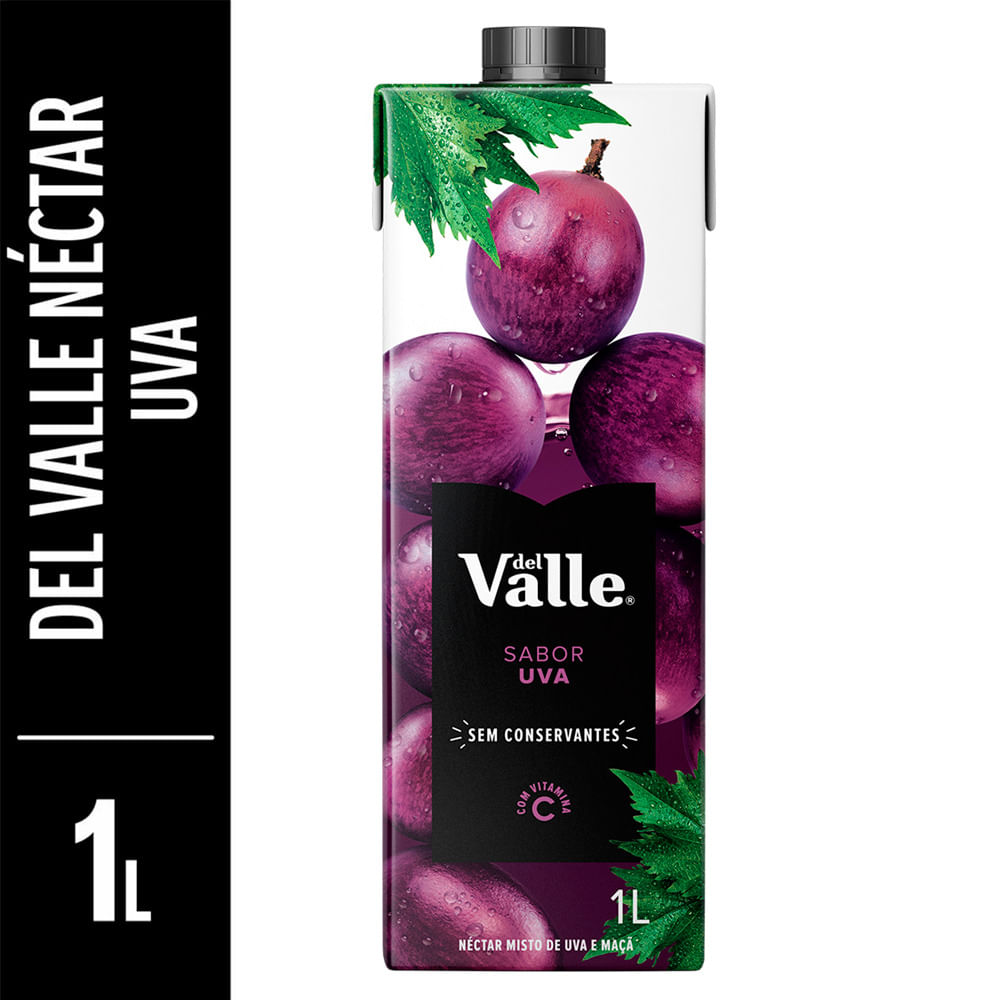 Nectar Del Valle s/ Açúcar Uva 1l | Bretas Supermercado