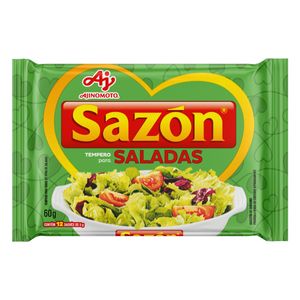 Tempero Sazón p/ Saladas Pacote 60g c/ 12 Unid de 5g Cada