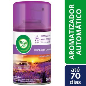 Aromatizador de Ambiente Bom Ar Automático Aerossol Freshmatic Campos de Lavanda Refil 250ml