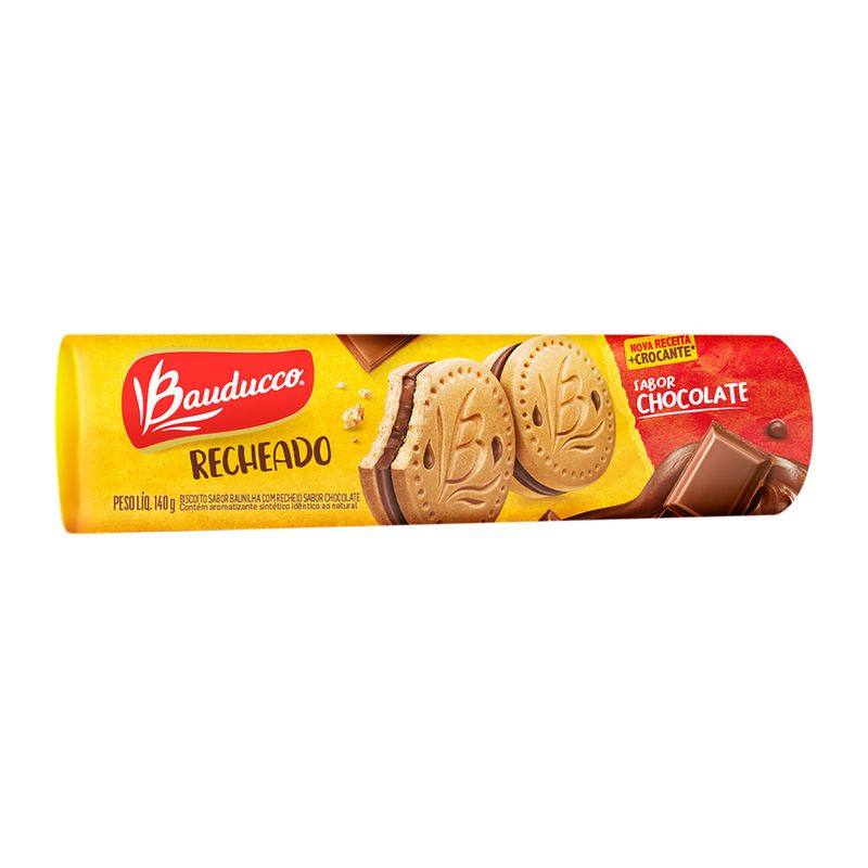 Biscoito Bauducco Recheadinho Chocolate 130gr