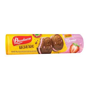 Biscoito Recheado Bauducco Chocolate c/ Recheio de Morango 140g