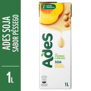 Alimento c/ Soja Ades Pêssego 1l