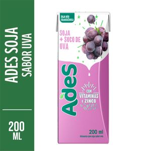 Alimento c/ Soja Ades Uva 200ml