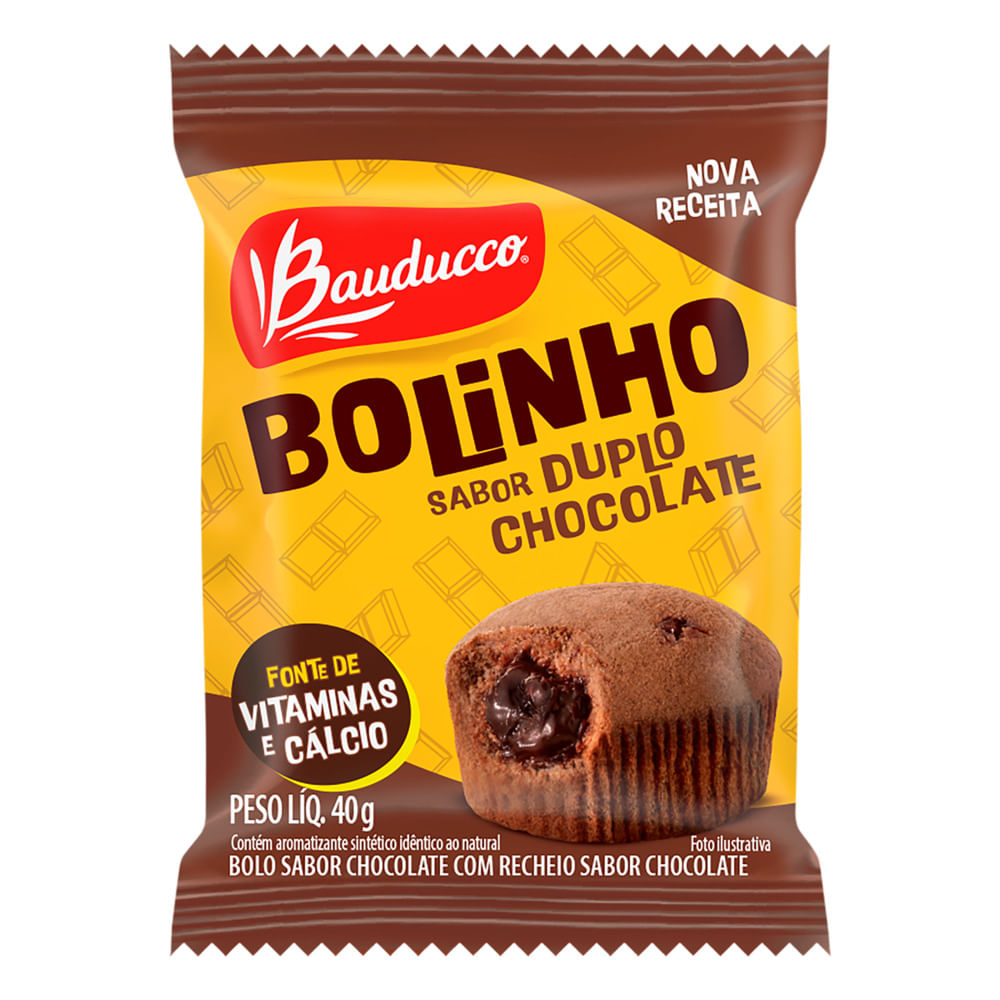 Bolinho Bauducco Duplo Chocolate 40g, Mini