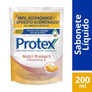 Sabonete Líquido Protex Nutri Protect Vitamina E Sachê Refil 200ml