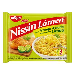 Macarrão Instantâneo Nissin Miojo Lámen Frango Assado c/ Toque de Limão Pacote 85g