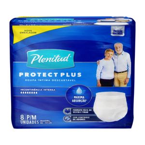 Roupa Íntima Descartável Plenitud Protect Plus P/M c/ 8 Unid