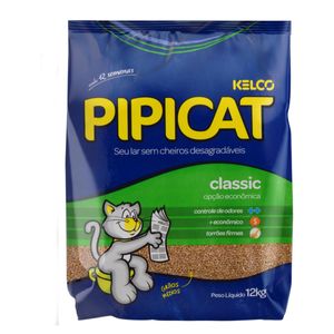 Areia Sanitária p/ Gato Kelco Pipicat Classic 12Kg