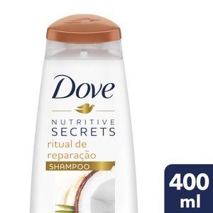 Shampoo Dove Nutritive Secrets Óleo de Coco e Cúrcuma Ritual de Reparação Frasco 400ml