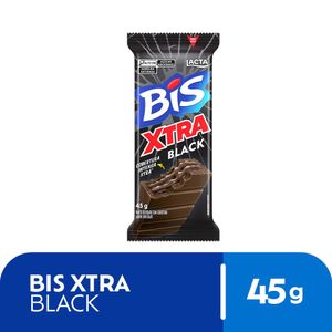 Wafer Lacta Bis Black Xtra Recheio e Cobertura Chocolate 45g