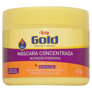 Máscara p/ Tratamento Niely Gold Nutrição Mágica Óleo de Coco e Abacate 430g