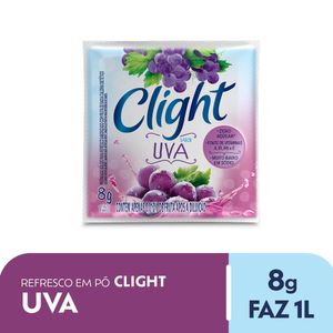 Refresco em Pó Clight Zero Açúcar Uva 8g