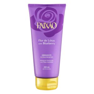 Loção Hidratante Paixão Flor de Lótus c/ Blueberry Bisnaga 200ml