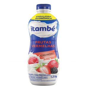 Iogurte Parcialmente Desnatado Itambé Cremoso Frutas Vermelhas Garrafa 1 ,15Kg Embalagem Econômica