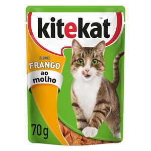 Alimentos p/ Gatos Kitekat Adultos Frango ao Molho Sachê 70g