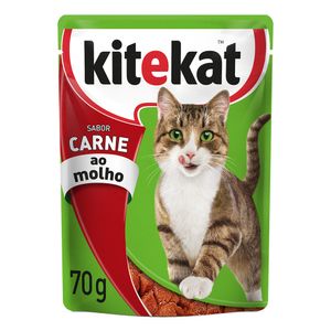 Alimento p/ Gatos Kitekat Adultos Carne ao Molho Sachê 70g