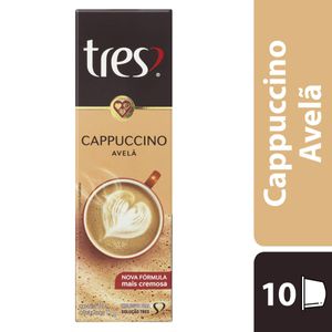 Cappuccino em Cápsulas Tres Avelã Caixa 110g c/10 Unid