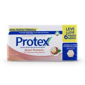 Sabonete em Barra Protex Antibacteriano Macadâmia 510g Leve 6 Pague -