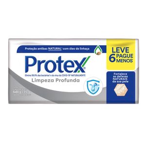 Sabonete em Barra Protex Antibacteriano Original Limpeza Profunda 510g Leve 6 Pague -