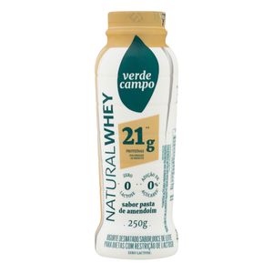 Iogurte Desnatado Verde Campo Natural Whey 21g Proteínas Zero Lactose Pasta Amendoim 250g
