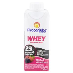 Bebida Láctea Uht Piracanjuba Whey 23g Proteinas Zero Lactose Frutas Vermelhas 250ml