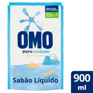 Lava-Roupas Líquido Omo Puro Cuidado Refil 900ml