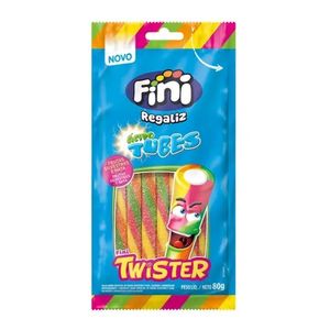 Bala Fini Tubes Twister Citrico 80g