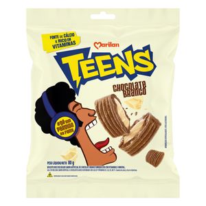 Biscoito Recheado Marilan Teens Chocolate Branco Pacote 80g