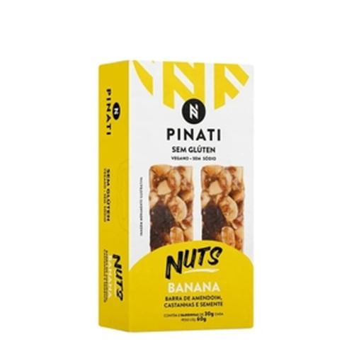 Barra de Cereal Pinati Nuts Banana 30g c/ 2 Unid | Bretas Supermercado