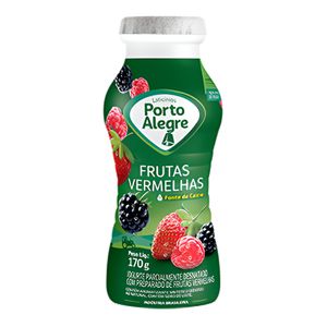 Iogurte Porto Alegre Frutas Vermelhas Garrafa 170g