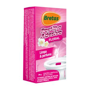 Pastilha Sanitária Adesiva Bretas Floral 20g c/ 2 Unid