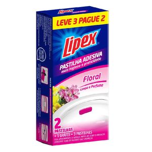 Pastilha Sanitária Adesiva Lipex Floral Leve 3 Pague 2
