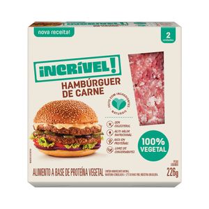 Hambúrguer de Carne Incrível! 100% Vegetal 226g