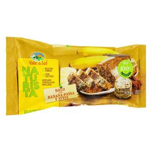 Bolo Integral Vale do Sol Naturista Zero Lactose Banana Pacote 250g