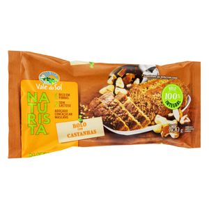 Bolo Integral Vale do Sol Naturista Zero Lactose Castanha Pacote 250g